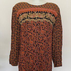 Vintage 1990s Carole Little Petite Paisley Dress